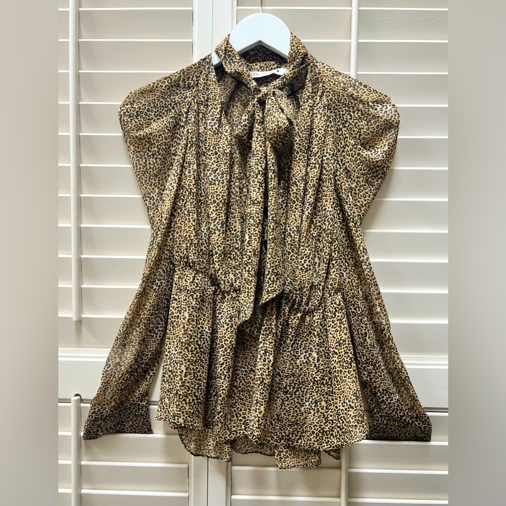 Zara Cheetah Print Blouse